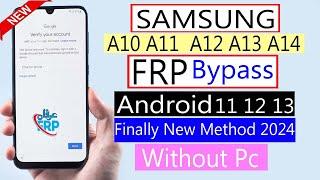 Samsung A10 A11  A12 A13 A14 Frp Bypass 2024 Adb Enable Fail Android 11 12 13 Google Without Pc