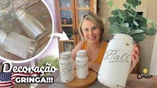 POTES DE VIDRO DA GRINGA Diy Ball Mason Jar  Faça você mesmo