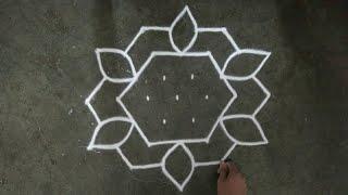 New dots rangoli designs for Saturday 7×4 dots kolam designs  latest muggulu designs  रांगोळी 2023