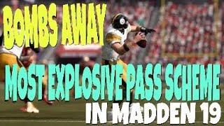 COMPLETE EVERY PASS Best DEEP Passing Scheme in MADDEN 19 Easy Reads Wide Open Route MONEY PLAYS