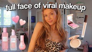 FULL FACE OF VIRAL MAKEUP PRODUCTS *get ready with me