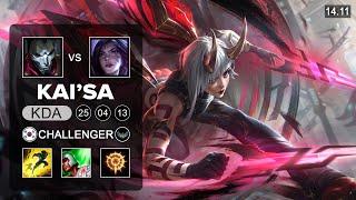 KaiSa vs Jhin ADC - KR Challenger - Patch 14.11 Season 14