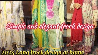 Simple and elegant frock design 2024 long frock design at homeGroom with Momal