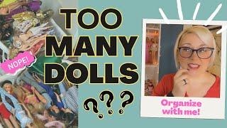 My entire Barbie collection in 7 BIG PILES Downsizing Organizing Updated doll count for 2024.