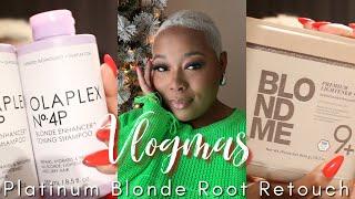 VLOGMAS EP 17PLATINUM BLONDE ROOT RETOUCH PLUS I GOT A HAIRCUT  +TRYING OLAPLEX  BetheBeat