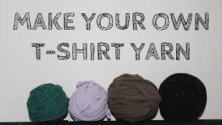 DIY Make a Continuous Strand of Yarn from Old Clothes  Recycled T-Shirt Yarn Tutorial