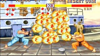 Street Fighter - Street Fighter 2 1994  RYU Hardest Super Golden Edition Gameplay