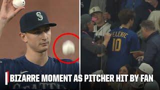 Fan removed after nearly striking George Kirby with ball in Seattle  MLB on ESPN