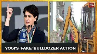 Priyanka Gandhi Vadra Tweets Shrikant Tyagis Image With BJP Netas Calls Yogi Bulldozer Action Fake