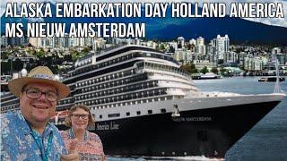 Alaska Embarkation Day  Holland America line MS Nieuw Amsterdam  Complete Ship and Room Tour 2024