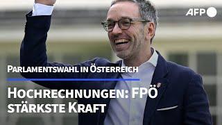 Hochrechnungen Rechtspopulistische FPÖ gewinnt Wahl in Österreich  AFP