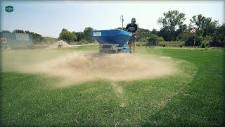 Overseeding Creeping Bentgrass?? + Sand Topdressing + First MOW On Golf Green