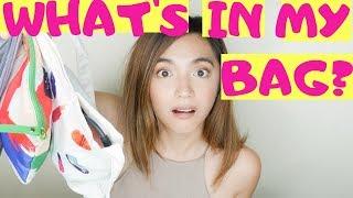 WHATS IN MY  BAG  beauty skincare travel bag  Crisha Uy