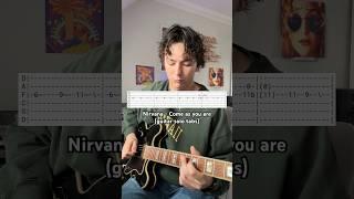 Nirvana - Come As You Are guitar solo tabs #nirvana #kurtcobain #guitartabs #guitarsolo