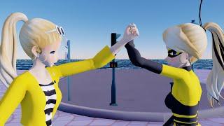 MMD Miraculous Fight  Chloe Vs Queen Bee