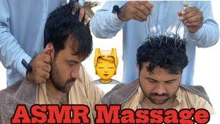 ASMR indian Head massage  Ear cracking by world  youngest street barber ️  on fans demanding