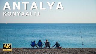 Walking in Antalya Konyaalti Beach Turkey - Beautiful Promenade Walk in 2024 #4K Ultra HD 60fps