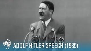 Adolf Hitler Speech at Krupp Factory in Germany 1935  British Pathé