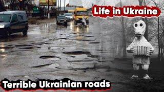 Terrible Ukrainian roads  - Kropyvnytskyi town  Life in Ukraine 2020