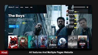 Create a movie website HTML & CSS  and JAVASCRIPT  Movie Website Html and css