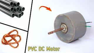 How To Make Dc Motor At Home  High speed electric motor using PVC pipe