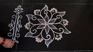 daily use rangoli  side border rangoli design  simple kolam designs  simple muggulu