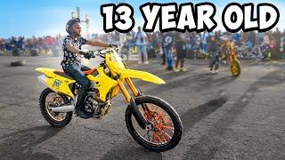 13 Year Old Caribbean Kid Wheelies 450 DirtBike    Braap Vlogs