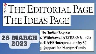 28th March 2023  Gargi Classes The Indian Express Editorials & Idea Analysis  By R.K. Lata