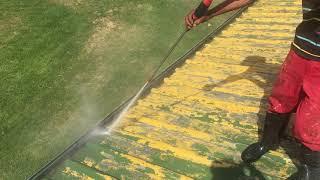 Stripping paint with High Pressure washing jets
