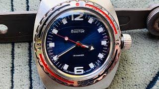 VOSTOK amphibian 2209 tonneaubarrel type ChistopolCollectible Watch WOSTOK 18 jewels Scuba Diver