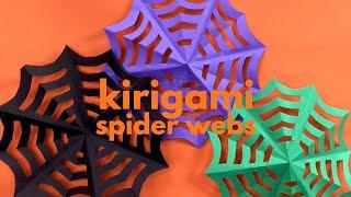 Halloween Craft Kirigami Spider Webs