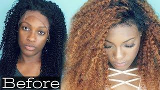 Watch the Slay No Leave Out No Got2b Gel No Glue 180% Curly Lace Front Wig  Dyhair777