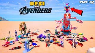 DESI Avengers HOUSE Attack by EVIL CURSED THOMAS TRAIN With HELL GOD and DEVIL GOD in GTA 5 #361