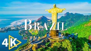 FLYING OVER BRAZIL 4K UHD - Relaxing Music Along With Beautiful Nature - 4K Video Ultra HD