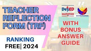 TRF DEPED RANKING 2024   TEACHER REFLECTION FORM