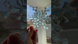 Epoxy resin snow flake ornament Super beautiful snow will not melt in your hands