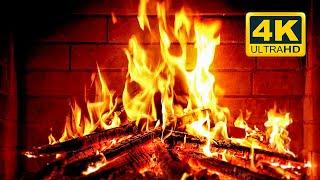  Cozy Fireplace 4K 12 HOURS. Fireplace with Crackling Fire Sounds. Crackling Fireplace 4K