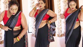 #saree  Perfect pleats making tricks guide for beginners  Chiffon saree draping ideasneha beauty