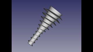 FreeCad Конусный шнек