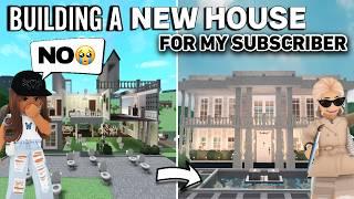 HER HOUSE Was DELETED..SO I BUILT HER A MANSION In BLOXBURG