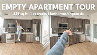 EMPTY APARTMENT TOUR  535 sq ft 1 bedroom 1 bath apartment washington DC  Charlotte Pratt