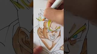 I drew Son Gohan Super Saiyajin 1 #dragonball #shorts