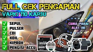 Cuma pakai alat ini tutorial cek pengapian motor Vario karbu Spul pulser cdi kiprok koil aki