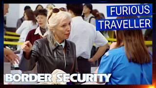 Passenger Erupts Over Search of Unusually Heavy Bag  S2 Ep 2  Border Security Australia