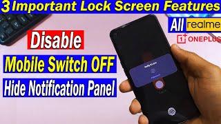 Ask password before switch off Realme Mobile  How to hide notifications bar on lock screen realme