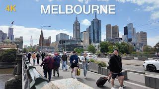 Melbourne City in November Spring Walking Tour 4k