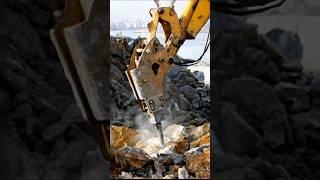 Excavator With Hydraulic Breaker Hammer #shorts