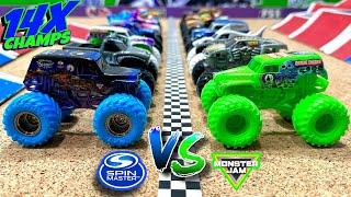 Toy Diecast Monster Truck Racing Tournament  Round #24  Spin Master MONSTER JAM Series #8  #22