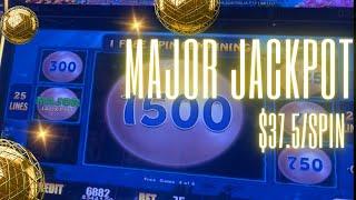 $37.5SPIN.  MAJOR JACKPOT and shooting for GRAND #handpay #jackpot #gamble #slots #casino #bigwin