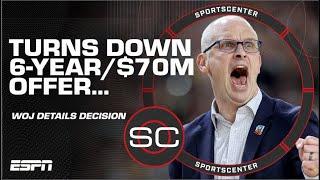  Woj DETAILS Dan Hurley turning down Lakers’ 6-year$70M offer   SportsCenter